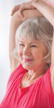 woman stretching