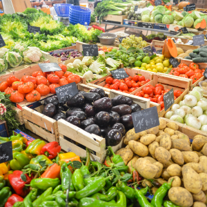assorted vegetables at supermarket